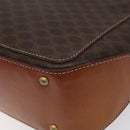 CELINE Macadam Canvas Shoulder Bag PVC Leather Brown Gold Auth sw497-15