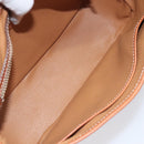 CELINE Macadam Canvas Shoulder Bag PVC Leather Brown Gold Auth sw497-11