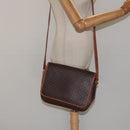 CELINE Macadam Canvas Shoulder Bag PVC Leather Brown Gold Auth sw497-23