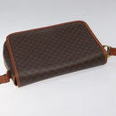 CELINE Macadam Canvas Shoulder Bag PVC Leather Brown Gold Auth sw497-6