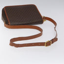 CELINE Macadam Canvas Shoulder Bag PVC Leather Brown Gold Auth sw497-7