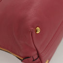 Miu Miu Hand Bag Leather 2way Pink Gold Auth sw499-8