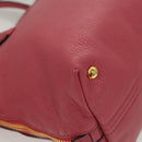 Miu Miu Hand Bag Leather 2way Pink Gold Auth sw499-16