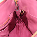 Miu Miu Hand Bag Leather 2way Pink Gold Auth sw499-20