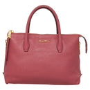 Miu Miu Hand Bag Leather 2way Pink Gold Auth sw499-13