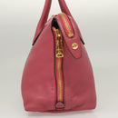Miu Miu Hand Bag Leather 2way Pink Gold Auth sw499-3