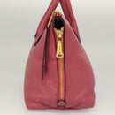Miu Miu Hand Bag Leather 2way Pink Gold Auth sw499-4