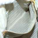 PRADA Hand Bag Nylon White Gold Auth sw500-22