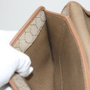 Christian Dior Honeycomb Canvas Chain Shoulder Bag PVC Leather Beige Auth sw505-20