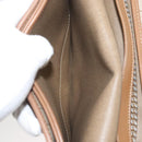 Christian Dior Honeycomb Canvas Chain Shoulder Bag PVC Leather Beige Auth sw505-21