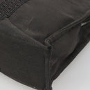 HERMES Her Line MM Hand Bag Canvas Gray Auth sw509-15