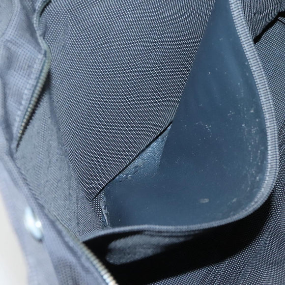 HERMES Her Line MM Hand Bag Canvas Gray Auth sw509