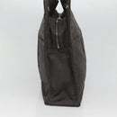 HERMES Her Line MM Hand Bag Canvas Gray Auth sw509-3