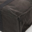 HERMES Her Line MM Hand Bag Canvas Gray Auth sw510-9