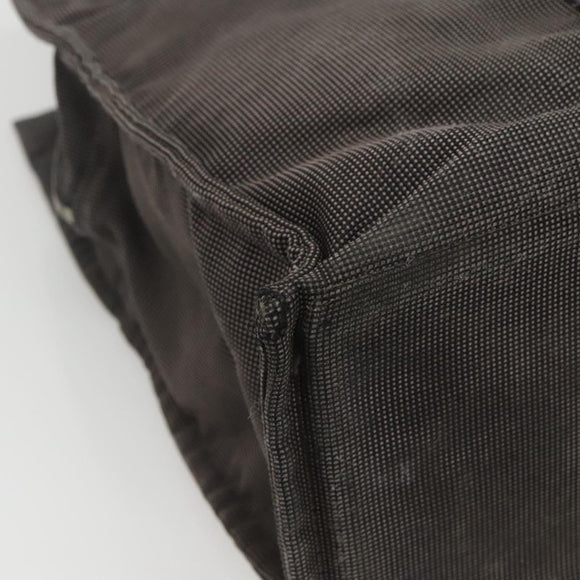 HERMES Her Line MM Hand Bag Canvas Gray Auth sw510