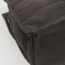 HERMES Her Line MM Hand Bag Canvas Gray Auth sw510-16