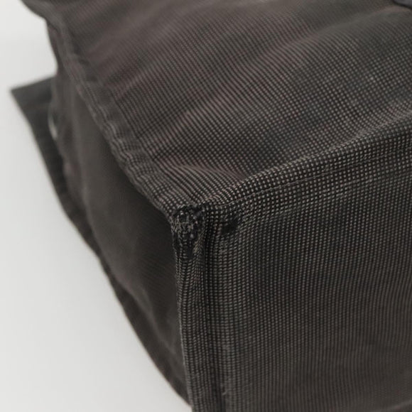 HERMES Her Line MM Hand Bag Canvas Gray Auth sw510