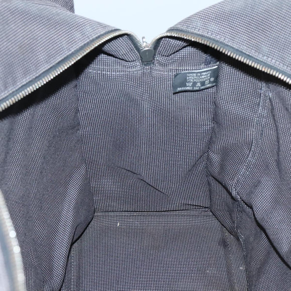 HERMES Her Line MM Hand Bag Canvas Gray Auth sw510