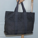 HERMES Her Line MM Hand Bag Canvas Gray Auth sw510-19