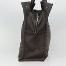 HERMES Her Line MM Hand Bag Canvas Gray Auth sw510-3