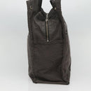 HERMES Her Line MM Hand Bag Canvas Gray Auth sw510-4