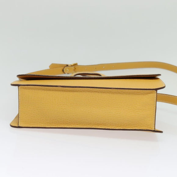LOEWE Barcelona Hand Bag Leather 2way Yellow Auth sw518