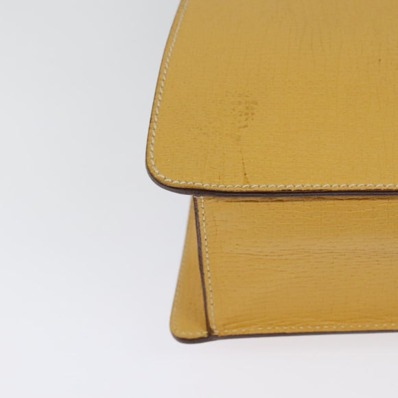 LOEWE Barcelona Hand Bag Leather 2way Yellow Auth sw518