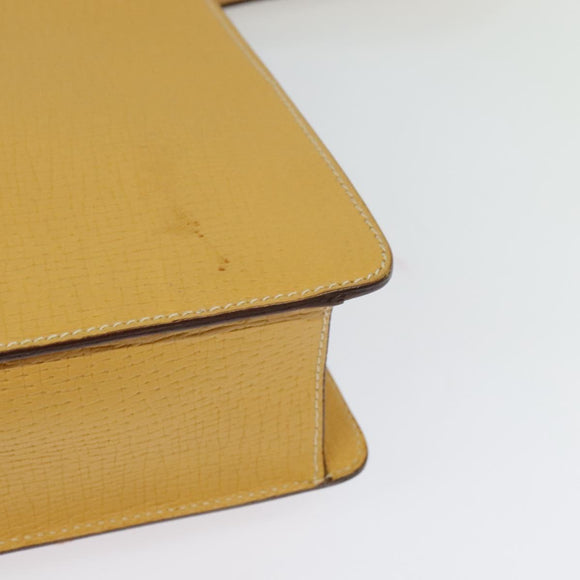 LOEWE Barcelona Hand Bag Leather 2way Yellow Auth sw518