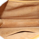 LOEWE Barcelona Hand Bag Leather 2way Yellow Auth sw518-12