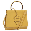 LOEWE Barcelona Hand Bag Leather 2way Yellow Auth sw518-1