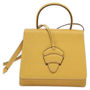 LOEWE Barcelona Hand Bag Leather 2way Yellow Auth sw518-13