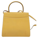 LOEWE Barcelona Hand Bag Leather 2way Yellow Auth sw518-2