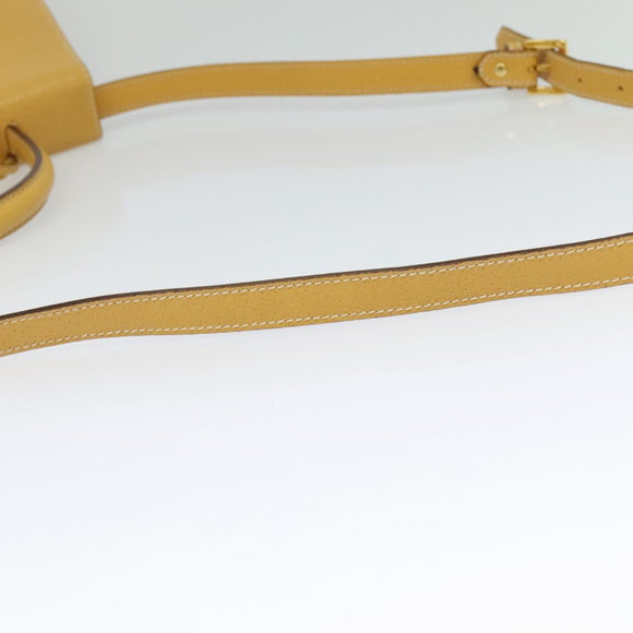LOEWE Barcelona Hand Bag Leather 2way Yellow Auth sw518