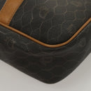 Christian Dior Honeycomb Canvas Hand Bag PVC Black Gold Auth sw522-14