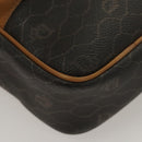 Christian Dior Honeycomb Canvas Hand Bag PVC Black Gold Auth sw522-16