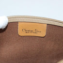 Christian Dior Honeycomb Canvas Hand Bag PVC Black Gold Auth sw522-18