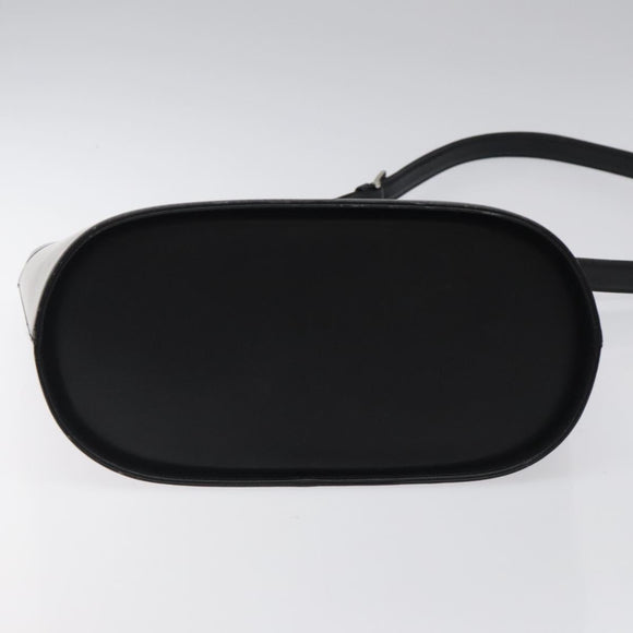 BURBERRY Shoulder Bag Leather Black Auth sw524