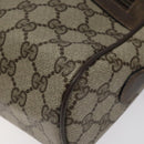 GUCCI GG Supreme Web Sherry Line Bag PVC Leather Beige Gold 14 02 005 Auth sw526-9