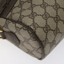 GUCCI GG Supreme Web Sherry Line Bag PVC Leather Beige Gold 14 02 005 Auth sw526-14