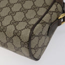 GUCCI GG Supreme Web Sherry Line Bag PVC Leather Beige Gold 14 02 005 Auth sw526-15