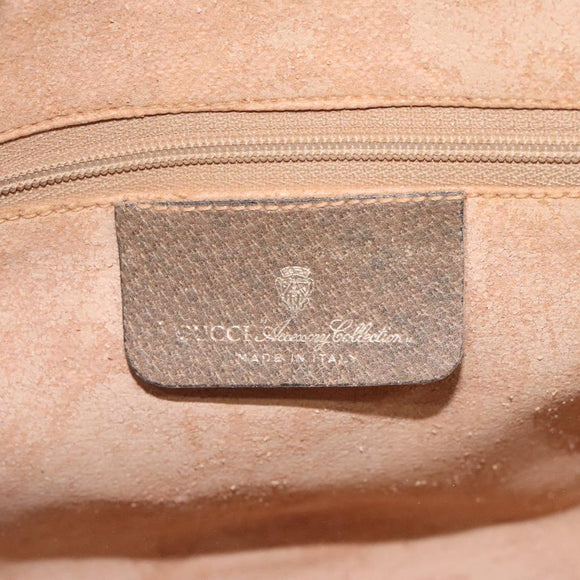 GUCCI GG Supreme Web Sherry Line Bag PVC Leather Beige Gold 14 02 005 Auth sw526