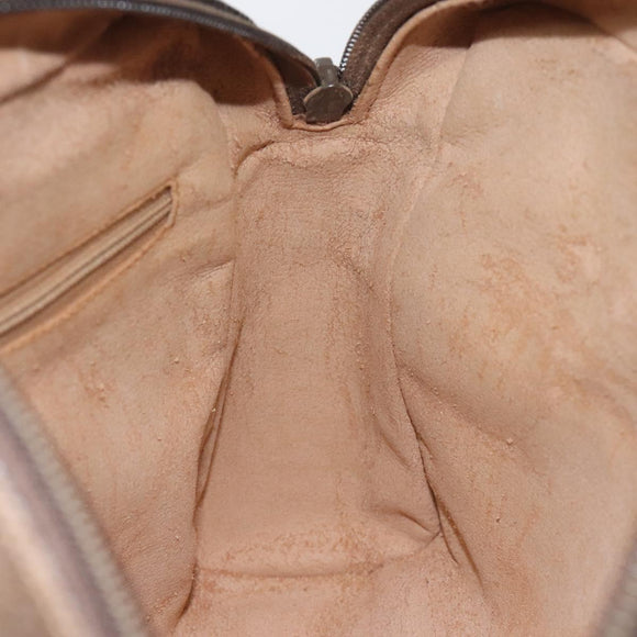 GUCCI GG Supreme Web Sherry Line Bag PVC Leather Beige Gold 14 02 005 Auth sw526