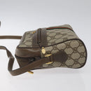 GUCCI GG Supreme Web Sherry Line Bag PVC Leather Beige Gold 14 02 005 Auth sw526-4