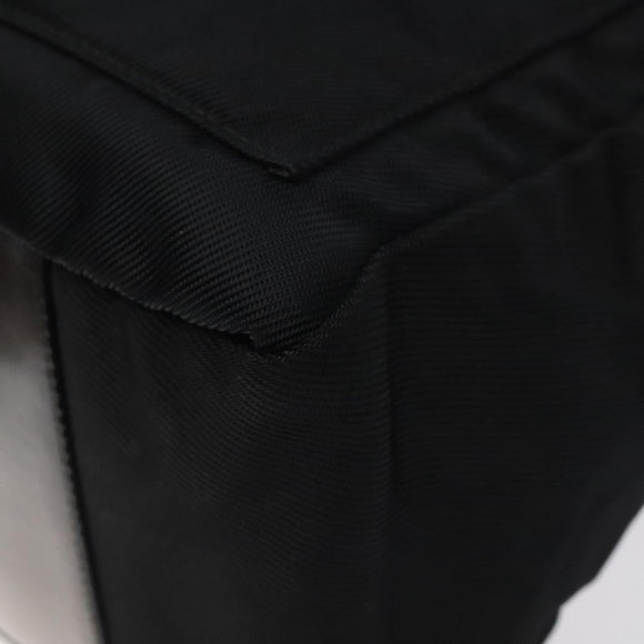 GUCCI Bamboo Shoulder Bag Nylon Black Silver 000 2058 0509 5 Auth sw530