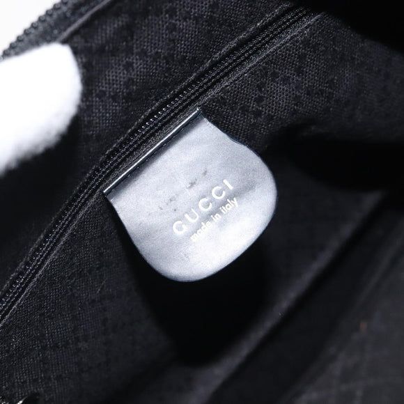 GUCCI Bamboo Shoulder Bag Nylon Black Silver 000 2058 0509 5 Auth sw530