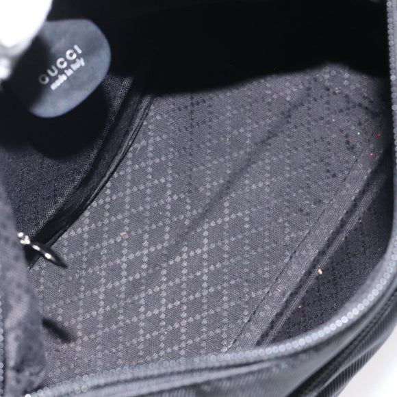 GUCCI Bamboo Shoulder Bag Nylon Black Silver 000 2058 0509 5 Auth sw530