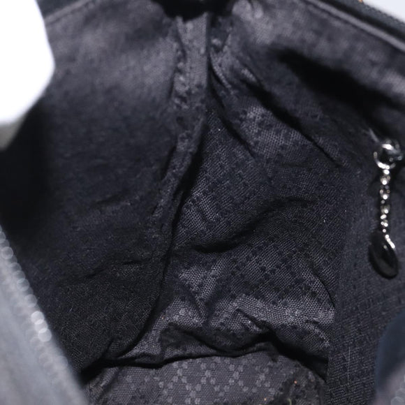 GUCCI Bamboo Shoulder Bag Nylon Black Silver 000 2058 0509 5 Auth sw530