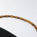 GUCCI Bamboo Shoulder Bag Nylon Black Silver 000 2058 0509 5 Auth sw530-8