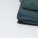 Chloe Fay Shoulder Bag Suede Leather Turquoise Blue Auth sw535-9