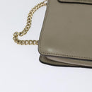 Chloe Fay Shoulder Bag Suede Leather Gray Gold Auth sw536-15